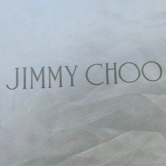 Jimmy Choo Dust Bag Draw String White 100% Polyester Storage Bag Made in Italy - Picture 7 of 9